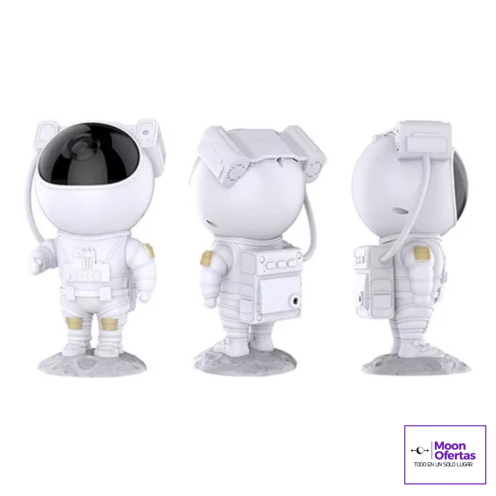 Lampara Proyector Astronauta Led Estrellas De Galaxia Color de la estructura Blanco Color de la pantalla Negro