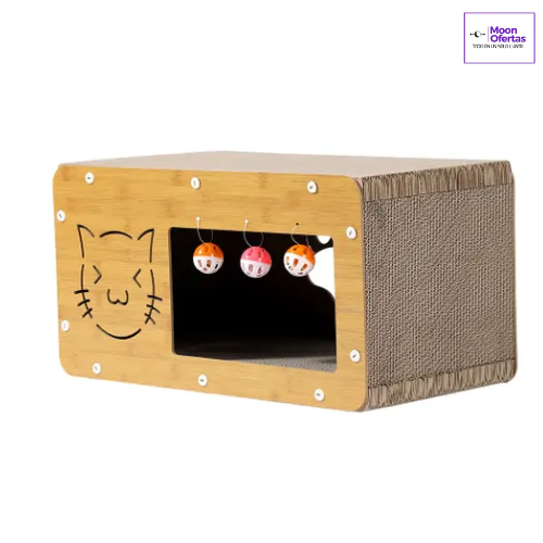 Cama para gatos con rascador +3 pelotas para jugar